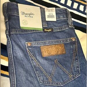 NWT Wrangler Women Retro Premium Elizabeth High Rise Trouser Bootcut Jeans 28x34